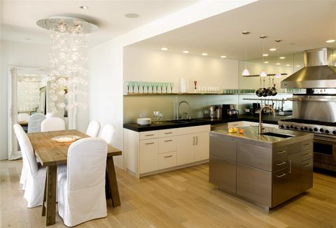 Open Contemporary Kitchen Design Ideas | Idesignarch | Interior Design ... throughout Modern Dining Table For Open Kitchen Design